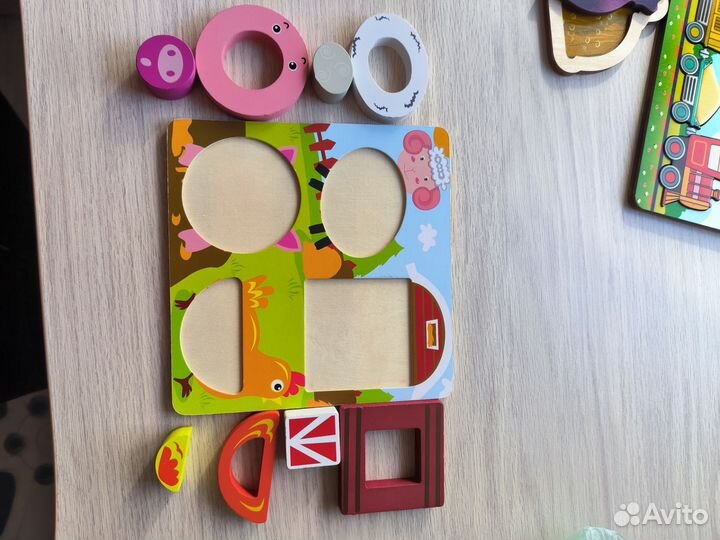 Развивающие деревянные игрушки пакетом