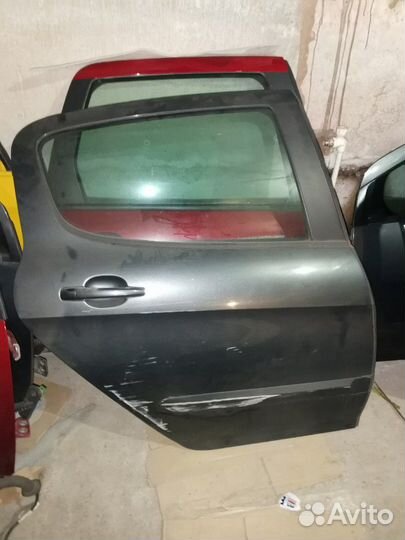 Дверь задняя правая peugeot 308 серый