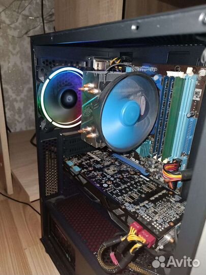 Материнская плата с процессором и озу и охлад