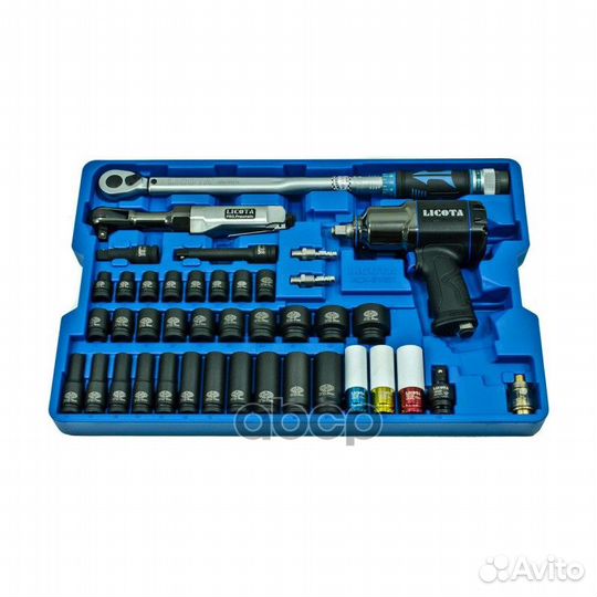 Набор с гайковертом, пневмотрещоткой, ударными