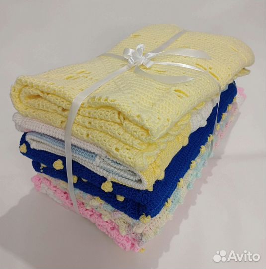 Пледы детские вязаные