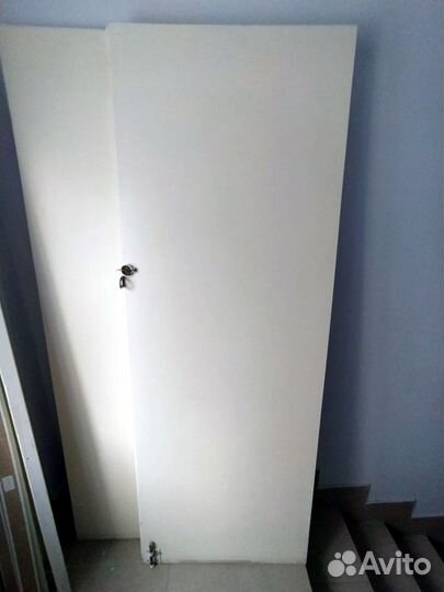 Дверь двухстворчатая распашная белая