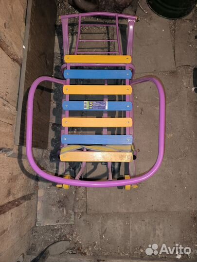 Зимние детские санки с колесами