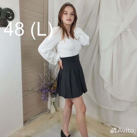 Трикотажная плиссированная юбка Fashion 48 (L)