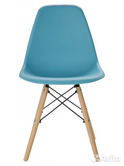 Стул в стиле eames DSW,синий, 1 шт