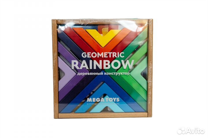 Геометрический конструктор в деревянной коробке, 1