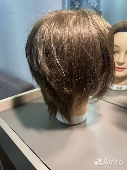 Манекен голова с натуральными волосами