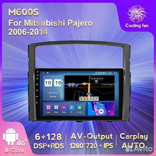 Штатная магнитола Mitsubishi Pajero 4 8 ядер сим