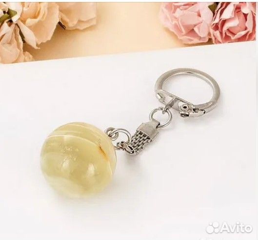 Брелок Яблочко 2,5*2,5*2,5 см оникс натуральный