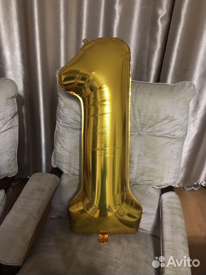 Воздушный шарик единица, цифра один