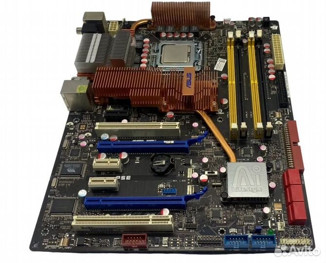 Материнская плата+процессор+память + кулер+а/к