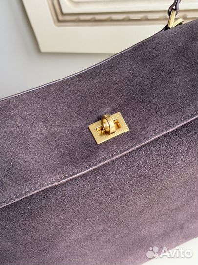 Сумка в стиле Balenciaga rodeo натуральная замша