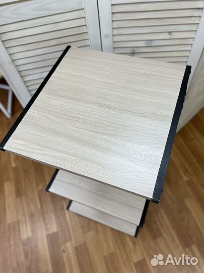 Стеллаж лофт металлический на колесиках