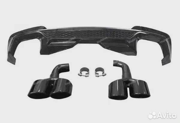 Диффузор BMW X3 G01 дорест с насадками