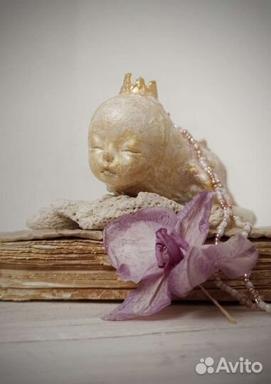 Рыбка Ватная ёлочная игрушка винтаж ручная работа