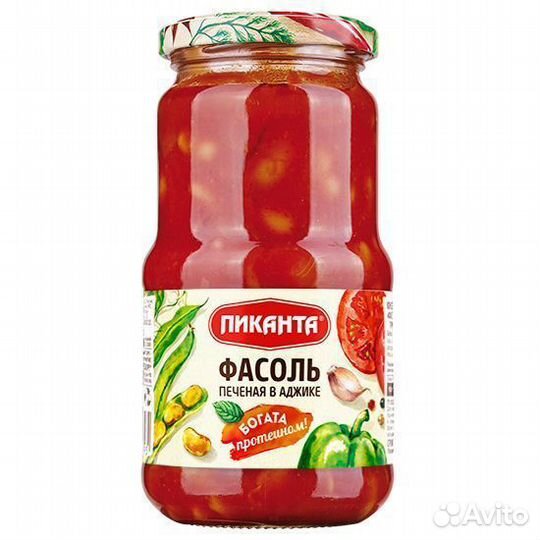 Фасоль Пиканта печёная в аджике 530 г