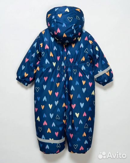 Комбинезон зимний baby go 80 с сердечками