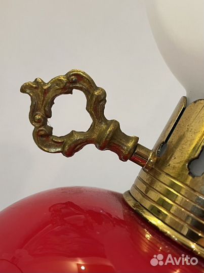 Антикварная лампа цветное стекло. Италия, 60-е