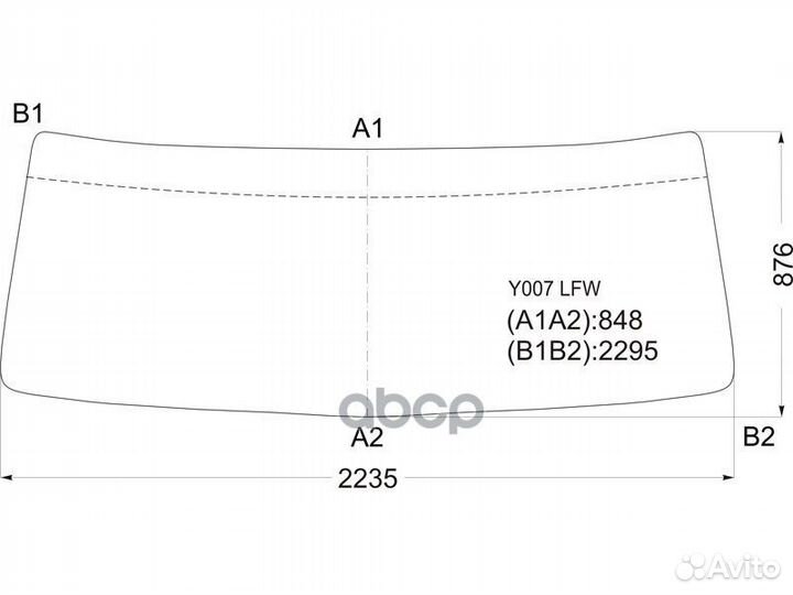 Стекло лобовое Hino 700 03- / Dolphin Profia 01