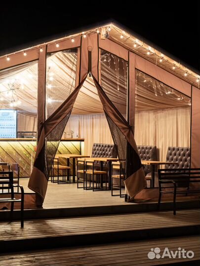 Каркасный сафари-тент 4х6 в каркасе 4x6