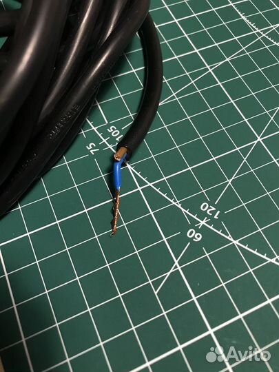 Кабель с вилкой литой, шнур пк 4,5 метра