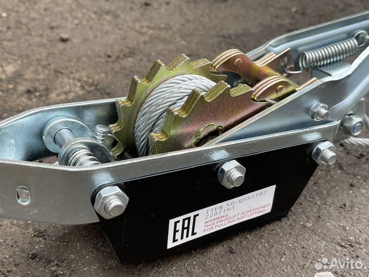 Лебедка рычажная гаражная 3т длина 2.4м