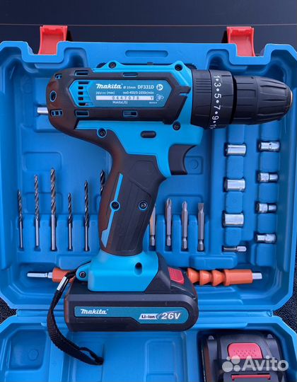 Новый шуруповёрт Makita 26v с доставкой по городу