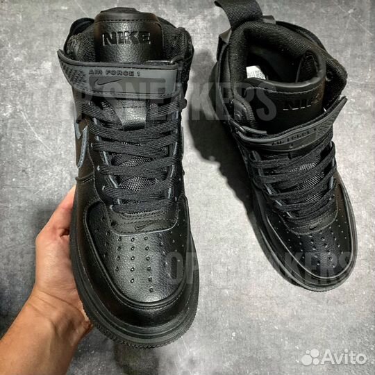 Кроссовки зимние Nike Air Force mid с мехом