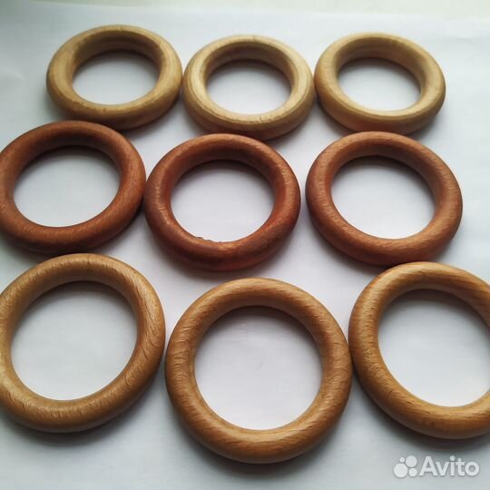 Кольца деревянные 50 мм 73 штуки