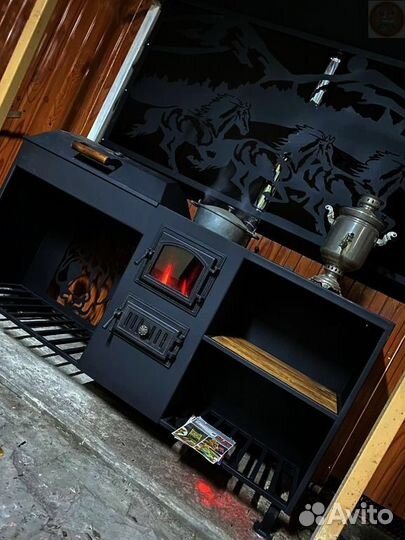 Мангал с крышей 4в1