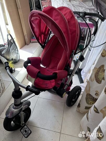 Велосипед коляска с ручкой