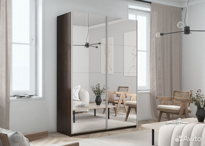 Шкаф-купе 2х дверный Прайм