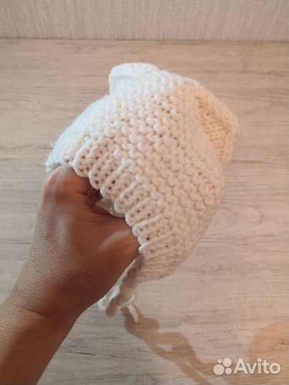 Чепчик с ушками 0-3месяца