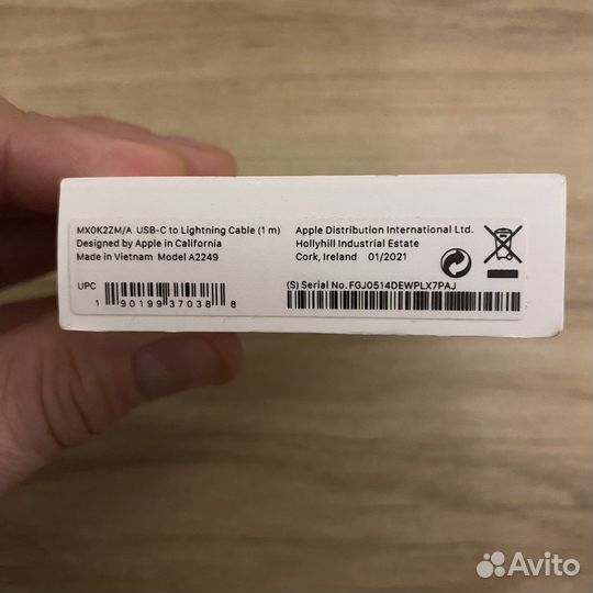 Кабель USB-C lightning apple новый