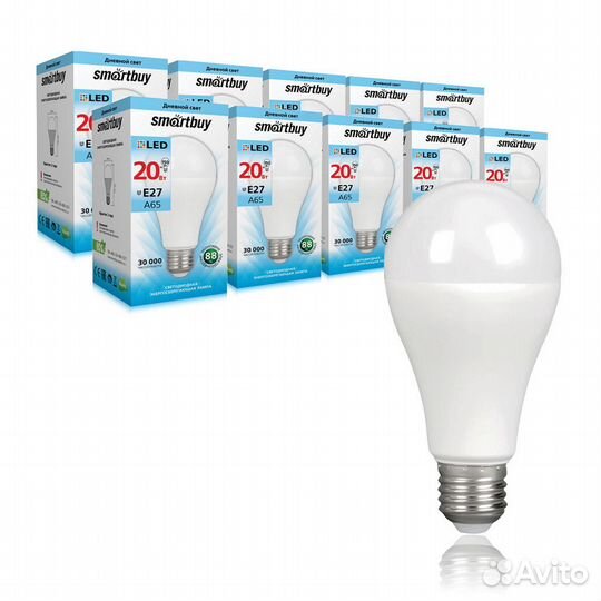 Светодиодная (LED) Лампа Smartbuy-A65-20W/4000/E27
