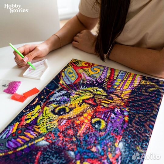 Алмазная мозаика 9д, кофе