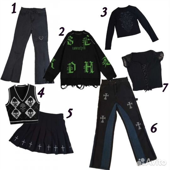 Вещи y2k готические