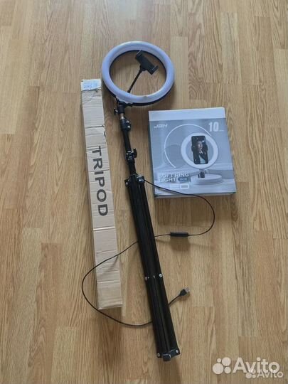 Кольцевая лампа 26см + черный фон 1м