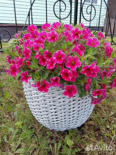 Кашпо из искусственного ротанга 12 л