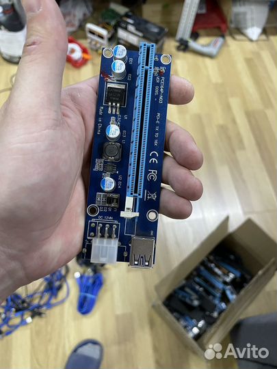Райзер Riser (6pin, molex, SATA) бу майнинг