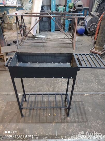 Мангал разборный 3 мм с деревянными ручками