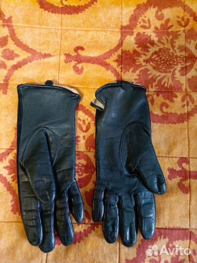 Перчатки женские кожаные