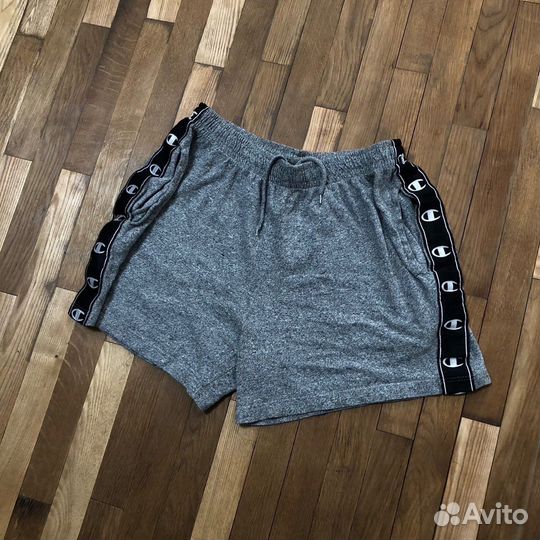 Серый костюм Champion лампасы футболка и шорты L
