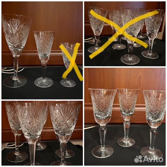 Хрустальные рюмки и стопки СССР