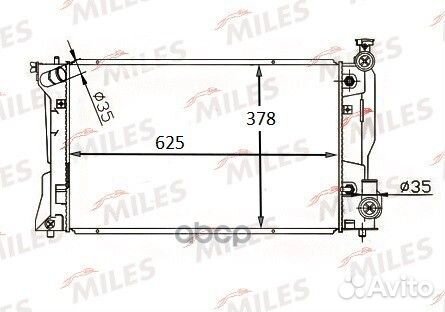 Радиатор toyota avensis 2.0 A/T 03- acrb191 Miles