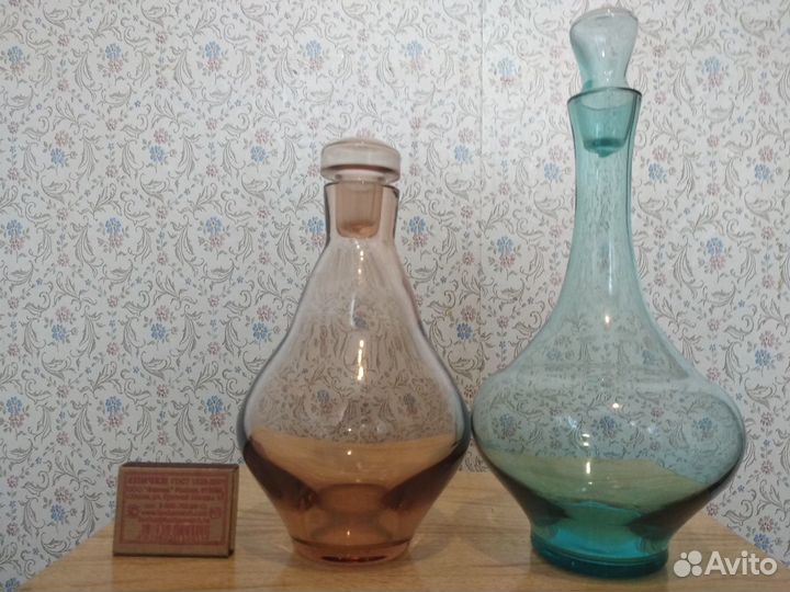Графин цветное стекло из СССР