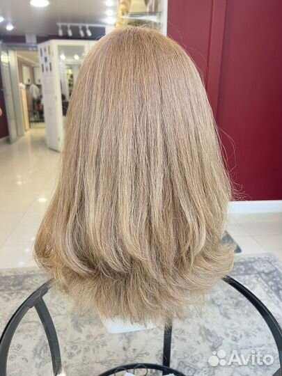 Русый парик из славянских волос, 45см