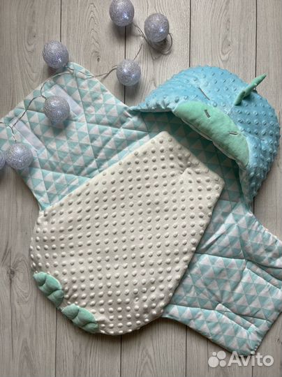 Конверт-кокон на выписку и в коляску «Динозавр»