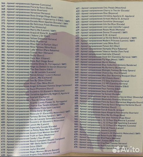 Духи разлив, разливные духи