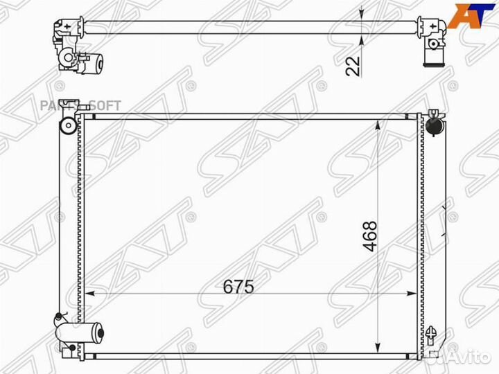 Радиатор Toyota Harrier (XU30) 03-13 / Lexus RX 03-09 / Toyota Highlander 00-07 / Kluger V 00-07 TY0